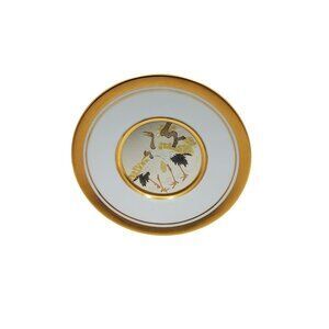 Vintage New Years Day Pine & Cranes Plate By The Hamilton Collection